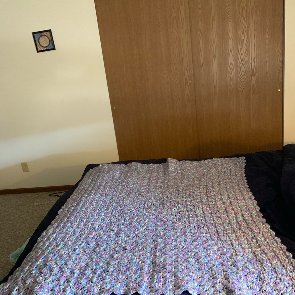 Hand crocheted blanket